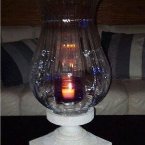 Elegant Glass Hurricane with base